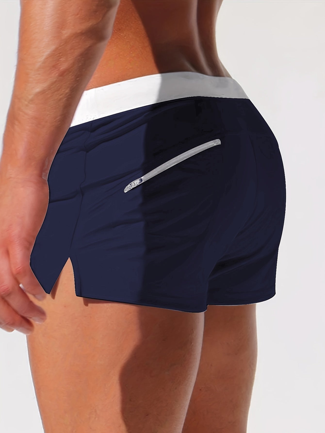 Men's Swim Boxers Swimsuit Shorts Pants With Drawstring Sexy Men's Underwear Summer Beach