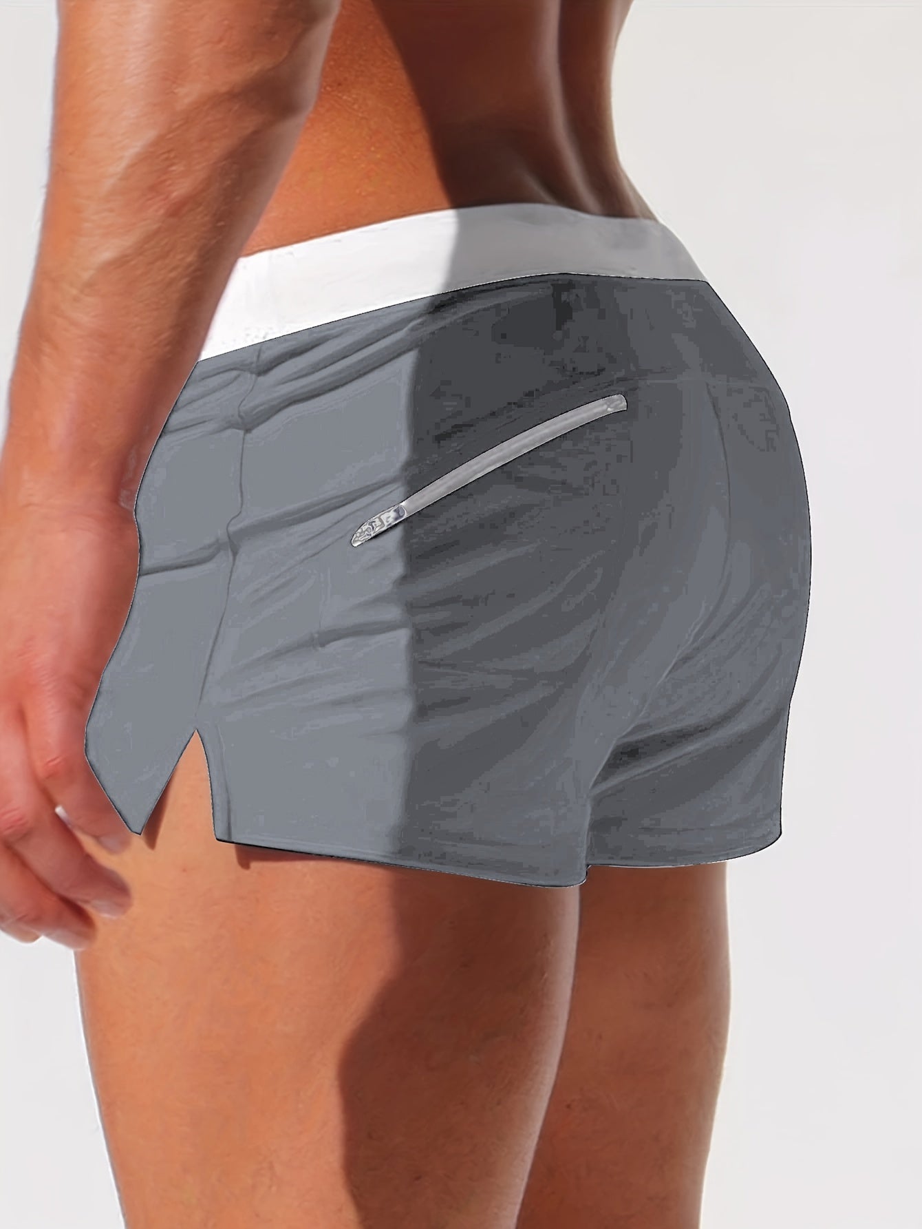 Men's Swim Boxers Swimsuit Shorts Pants With Drawstring Sexy Men's Underwear Summer Beach