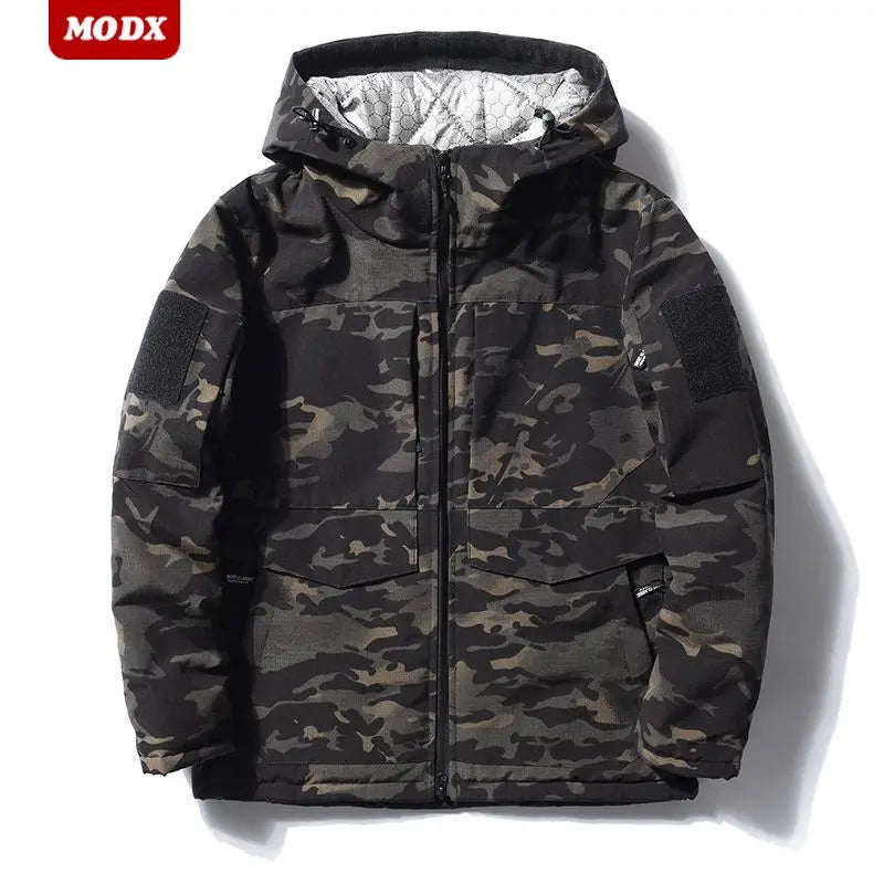 Winter Camouflage Cotton Jacket Men Thick Heat Reflection Coat Labor Protection Work Clothe Windproof Waterproof Cotton Clothing