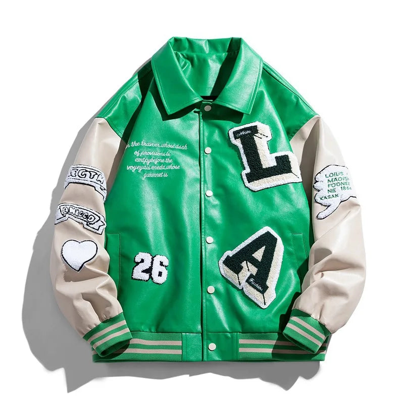 Embroidery Letters Pilot Baseball Bomber Jacket