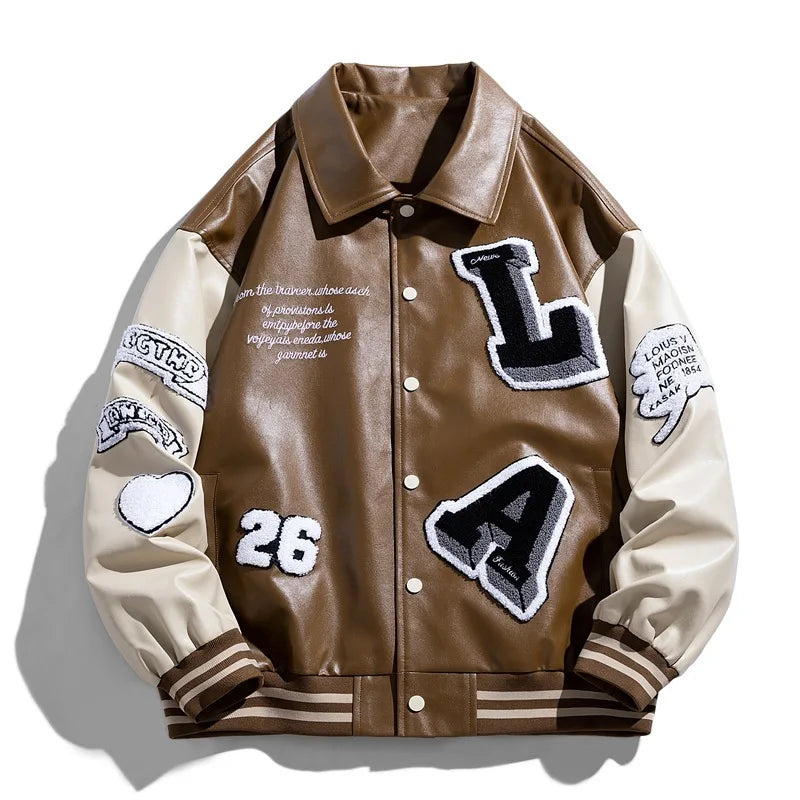 Embroidery Letters Pilot Baseball Bomber Jacket