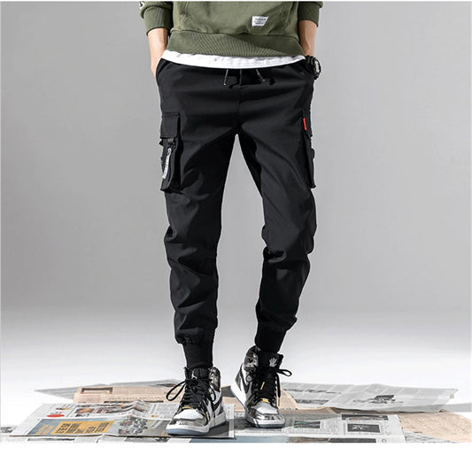 Men Black Cool Cargo Pants