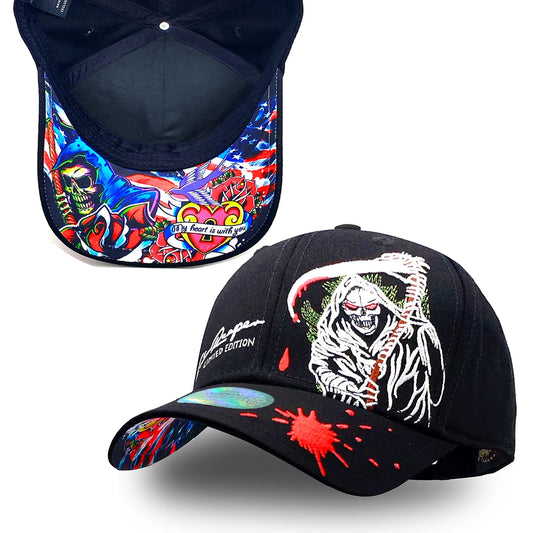 Reaper Embroidery Cotton Snapback Hats