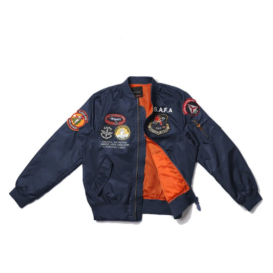 2024 Embroidered Military Patches vintage men thin clothes brands Top gun MA1 bomber flihgt jacket pilot coat windbreaker