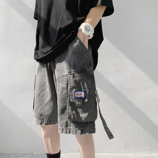 Summer New Men Jeans Cargo Shorts