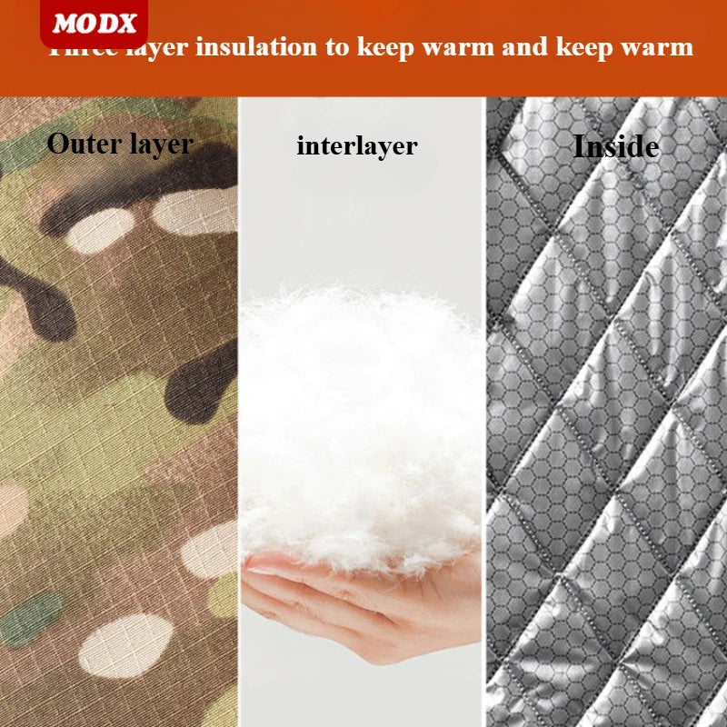 Winter Camouflage Cotton Jacket Men Thick Heat Reflection Coat Labor Protection Work Clothe Windproof Waterproof Cotton Clothing