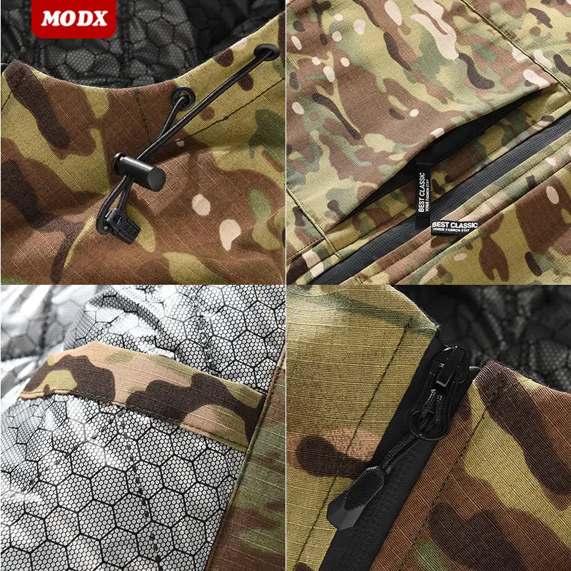Winter Camouflage Cotton Jacket Men Thick Heat Reflection Coat Labor Protection Work Clothe Windproof Waterproof Cotton Clothing
