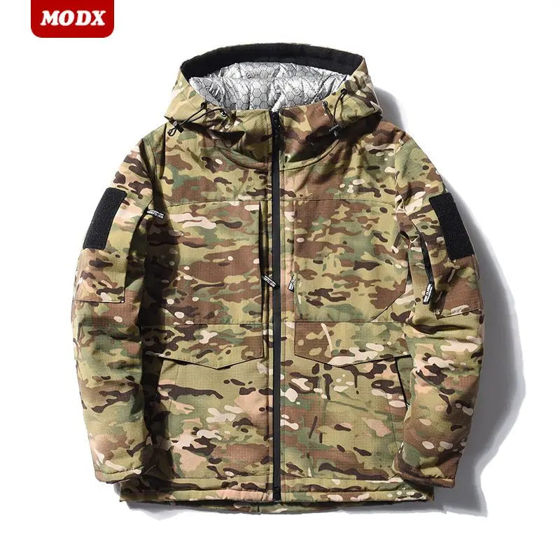 Winter Camouflage Cotton Jacket Men Thick Heat Reflection Coat Labor Protection Work Clothe Windproof Waterproof Cotton Clothing